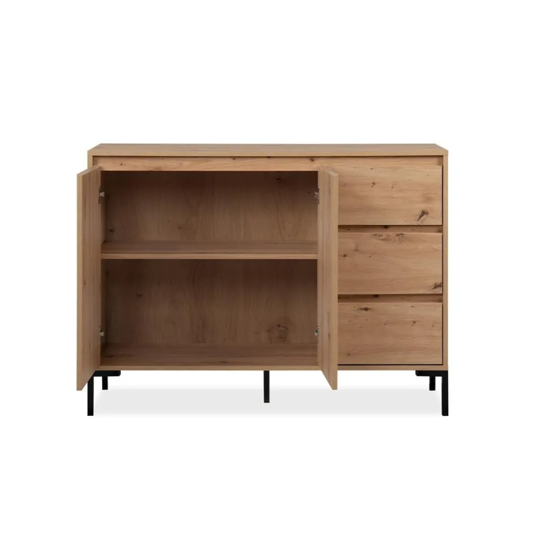 Buffet 2 portes 3 tiroirs et 1 étagère PLOCK