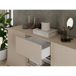 Buffet 2 portes 2 tiroirs RIO Panneaux de particules de première qualité Portes en MDF