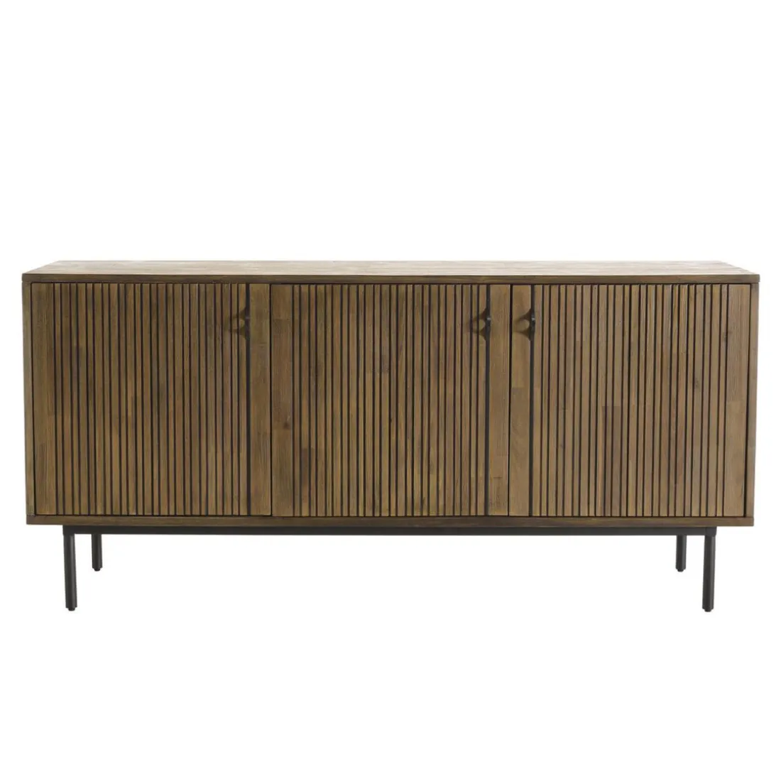 Buffet 3 Portes Acacia Pieds Métal GINO