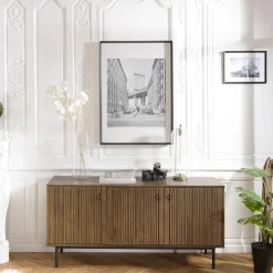 Buffet 3 Portes Acacia Pieds Métal GINO