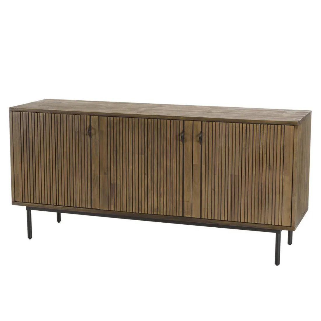 Buffet 3 Portes Acacia Pieds Métal GINO