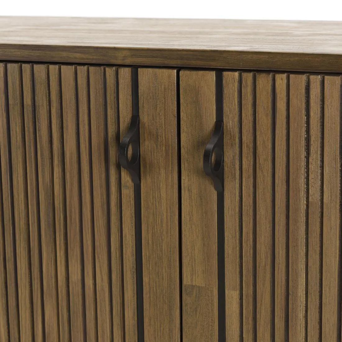 Buffet 3 Portes Acacia Pieds Métal GINO