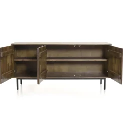 Buffet 3 Portes Acacia Pieds Métal GINO