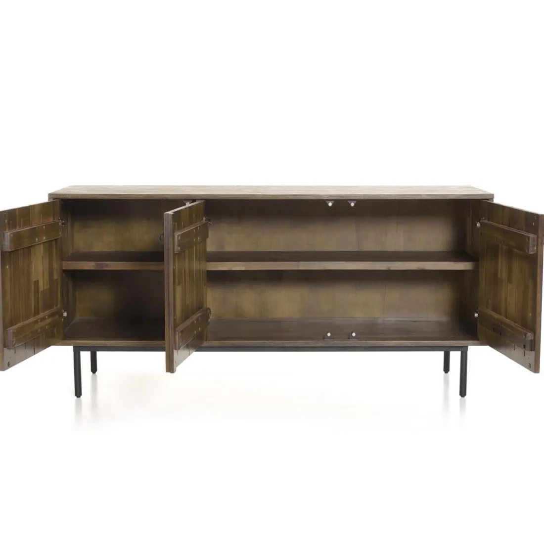 Buffet 3 Portes Acacia Pieds Métal GINO
