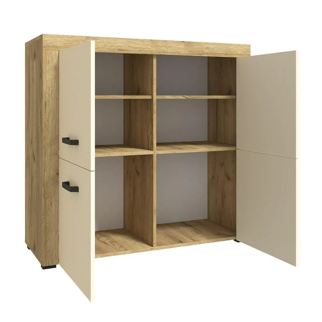 Buffet 4 portes battantes Chêne Clair