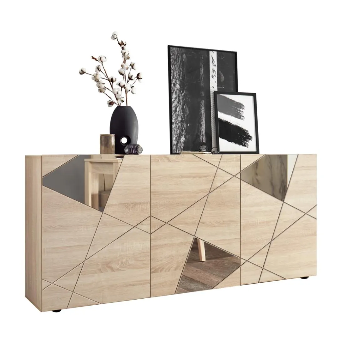 Buffet 3 portes beige