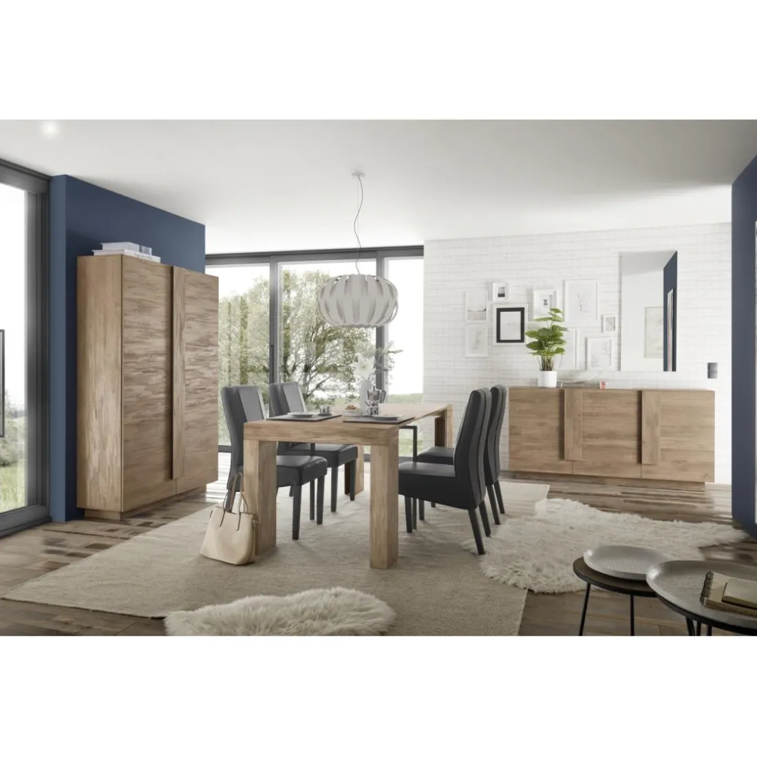 Buffet 3 portes chene mercure beige