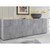 Buffet 4 portes en bois DAMA décor beton