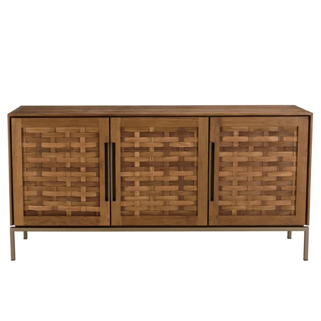 Buffet 3 portes en bois de teck recyclé