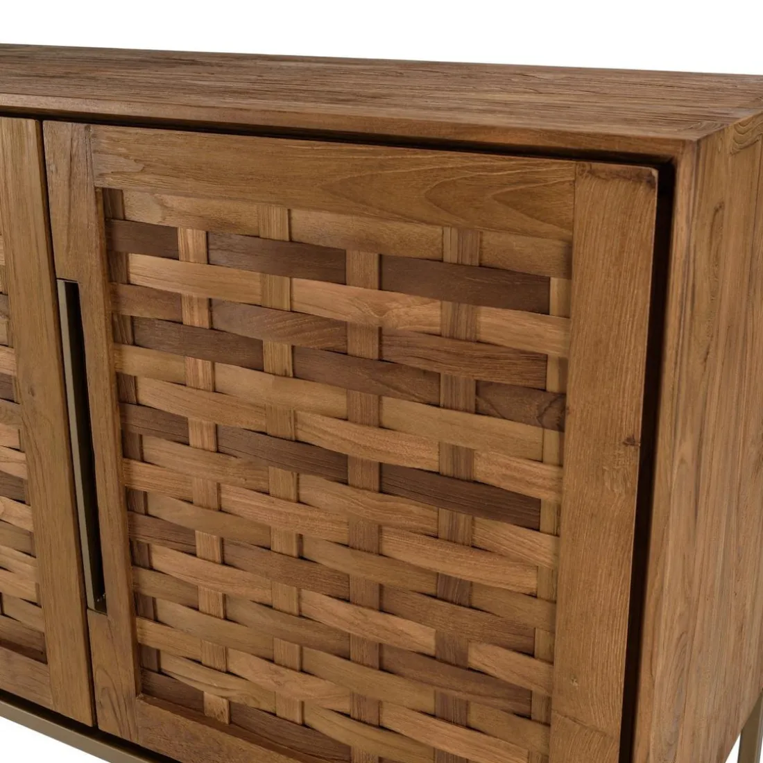 Buffet 3 portes en bois de teck recyclé