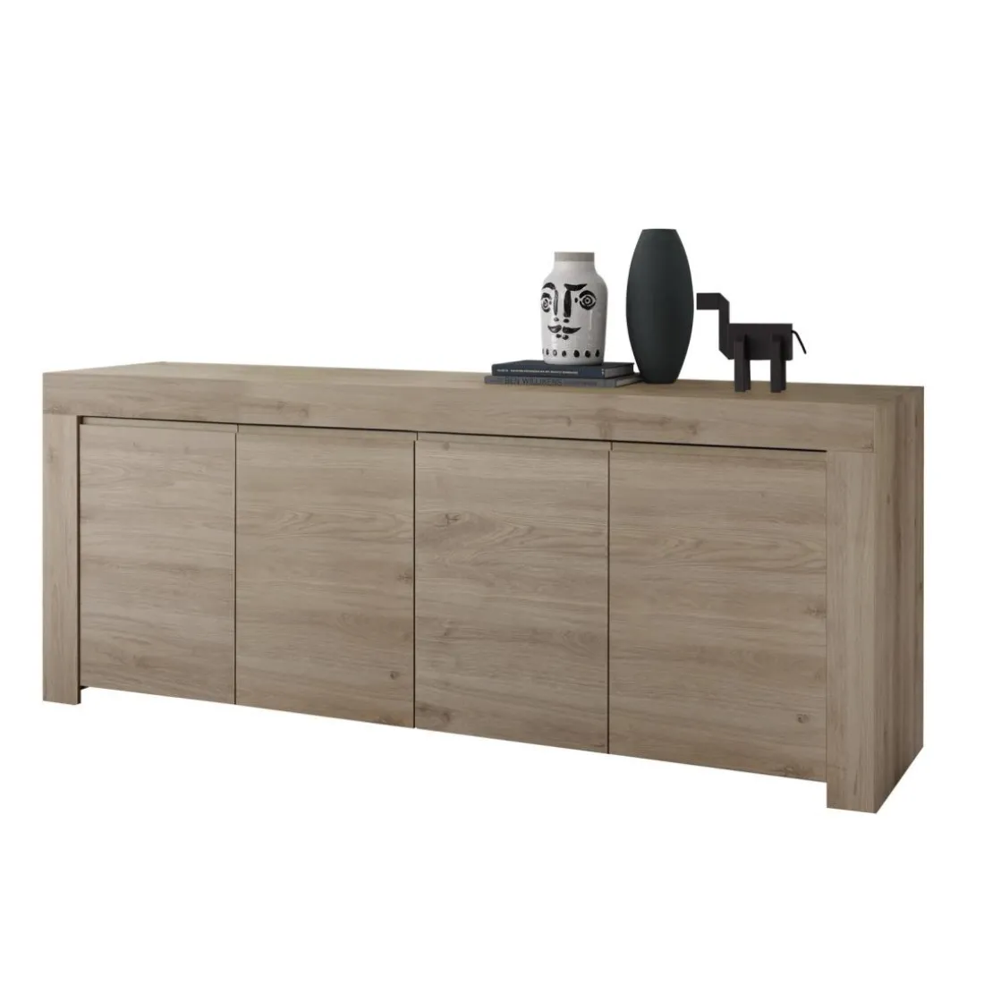 Buffet 4 portes en bois FIRENZE décor chene