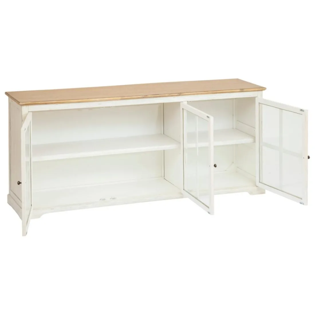 Buffet 3 portes en verre