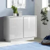 Buffet 2 portes ICE laqué blanc brillant