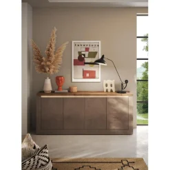 Buffet 4 portes ISCHIA avec éclairage LED intégré