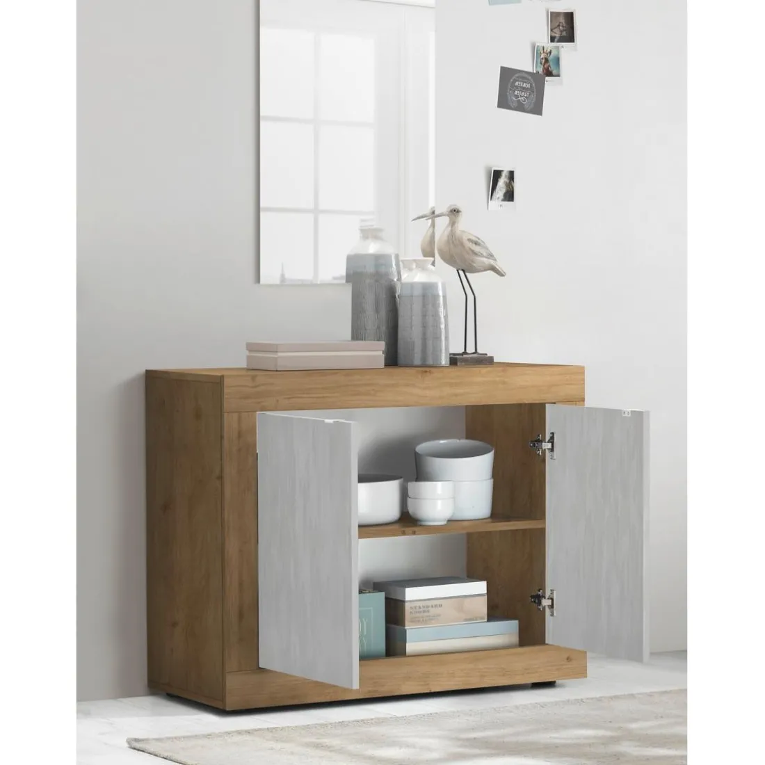 Buffet 2 portes panneaux de particules