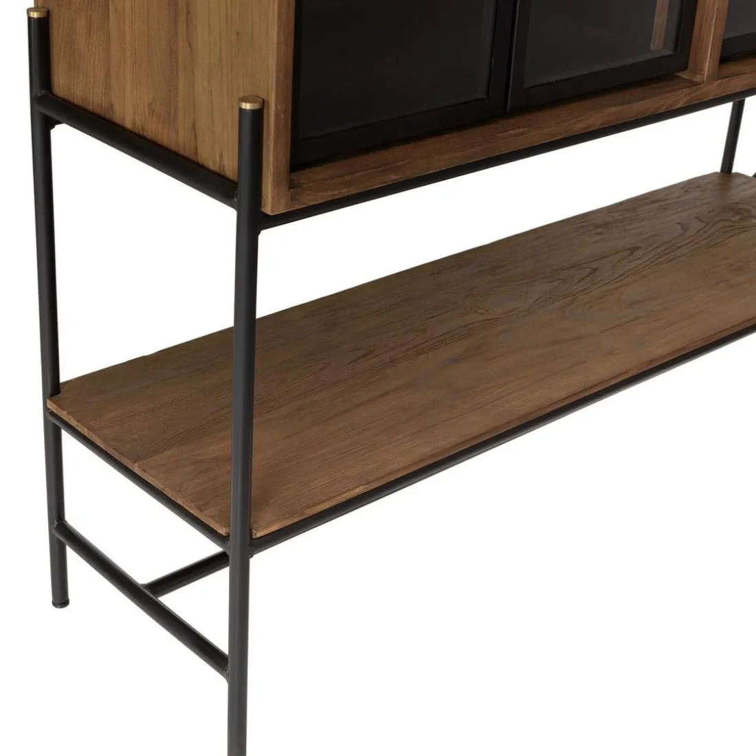 Buffet 4 portes vitrées 6 étagères 1 niche