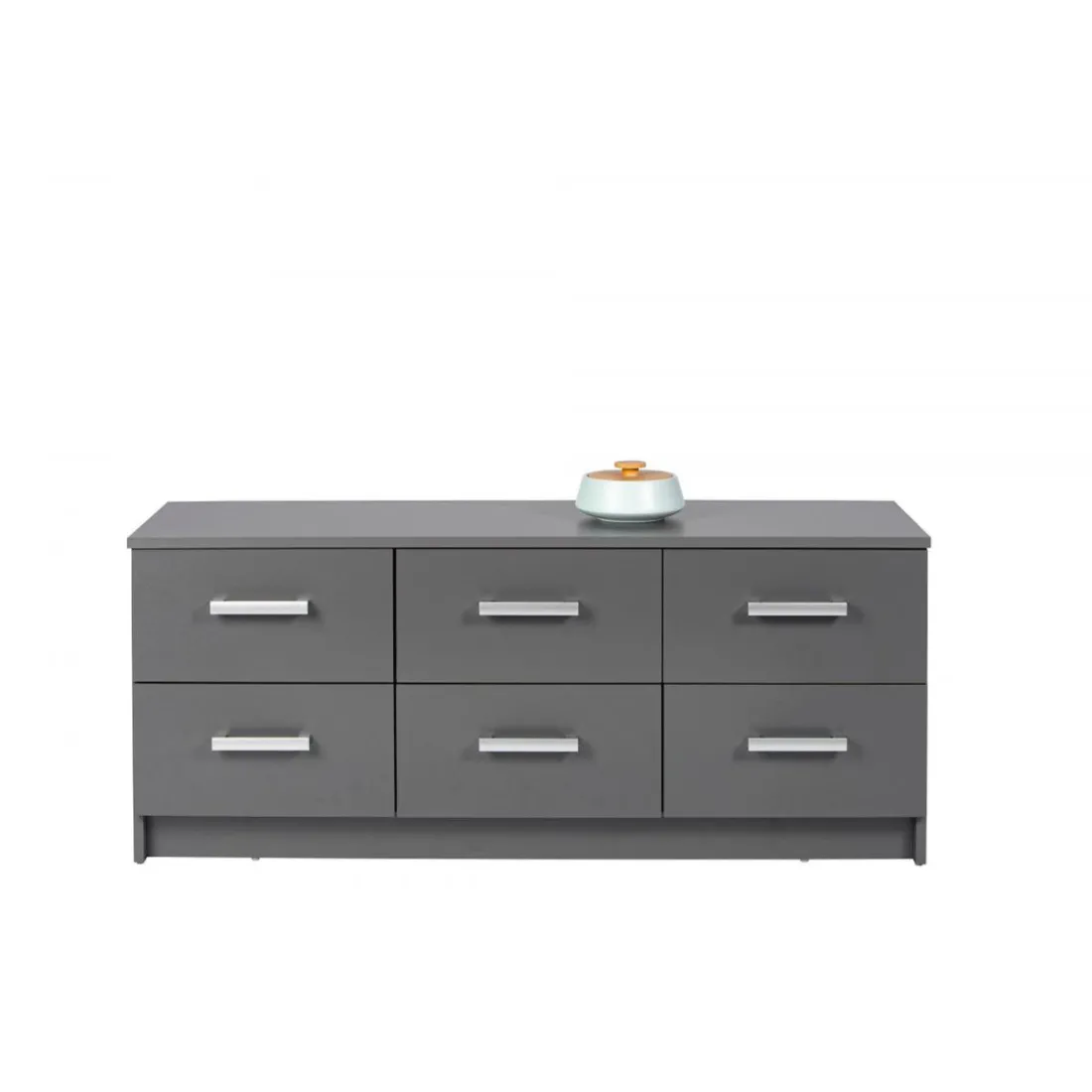 Buffet 6 Tiroirs Gris Graphite ELENZIO