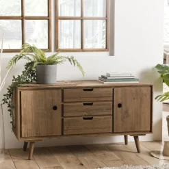 Buffet ANDY Scandi Bois 2 Portes 3 Tiroirs Sapin