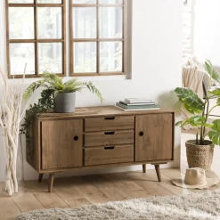 Buffet ANDY Scandi Bois 2 Portes 3 Tiroirs Sapin