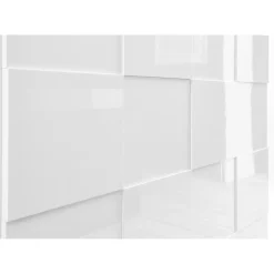 Buffet de salon laqué blanc 2 portes en bois DAMA