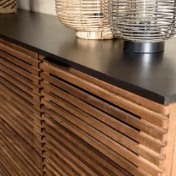 Buffet en bois de manguier 4 portes ajourées ALIX