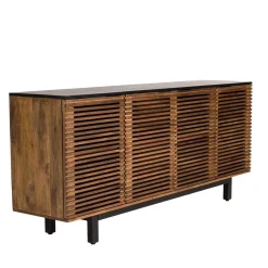 Buffet en bois de manguier 4 portes ajourées ALIX