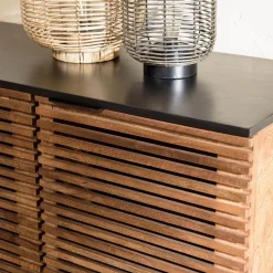 Buffet en bois de manguier 4 portes ajourées ALIX