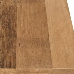 Buffet MADISON 2 Portes 3 Tiroirs Bois Teck Recyclé Façade Métal Et Pieds Métal