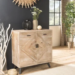 Buffet MANDY Scandi 2 Tiroirs 2 Portes