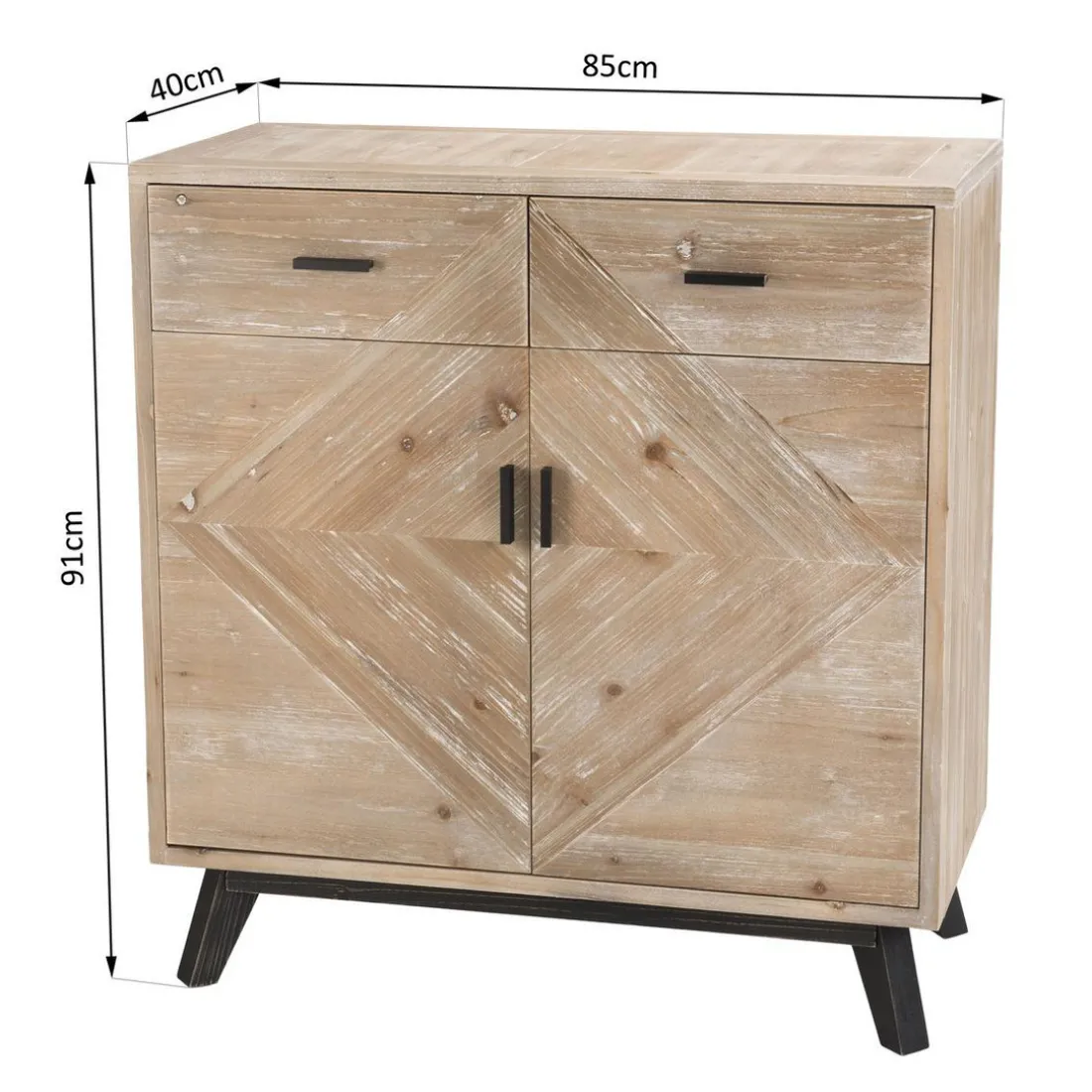 Buffet MANDY Scandi 2 Tiroirs 2 Portes