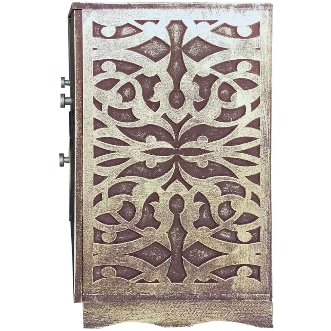 Buffet style oriental avec moulures Portofino Bois Marron et Or