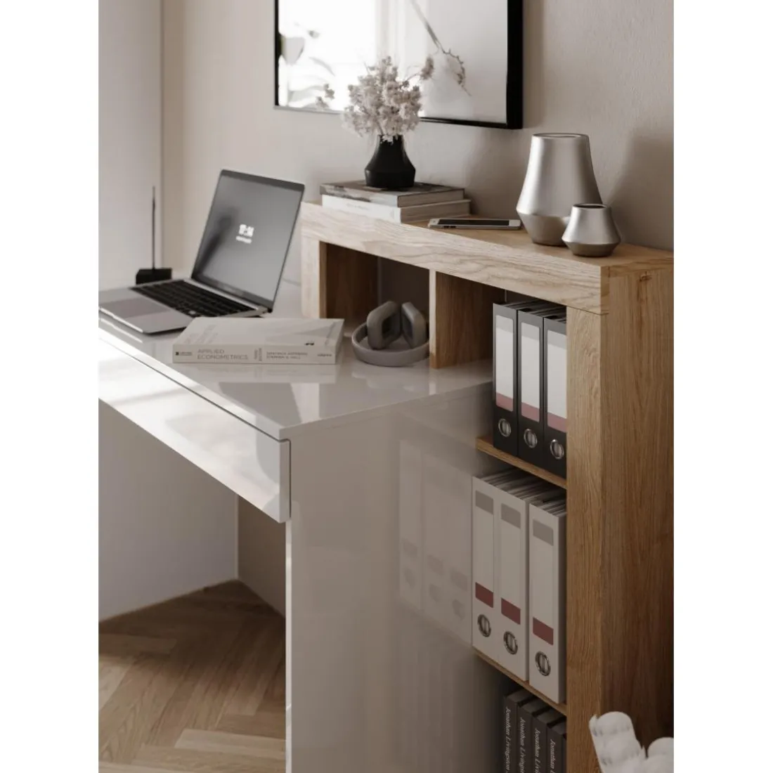 Bureau blanc a Panneau de particules