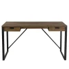 Bureau 2 tiroirs bois et métal - NASAI