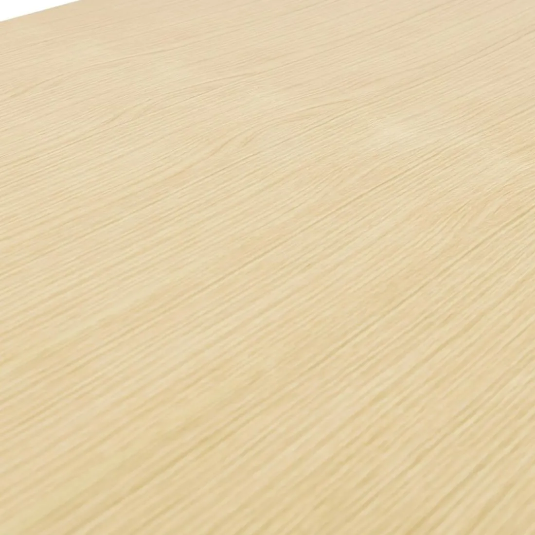 Bureau assis-debout électrique 'BIONIK'avec plateau en bois finition naturelle et pied en métal blanc