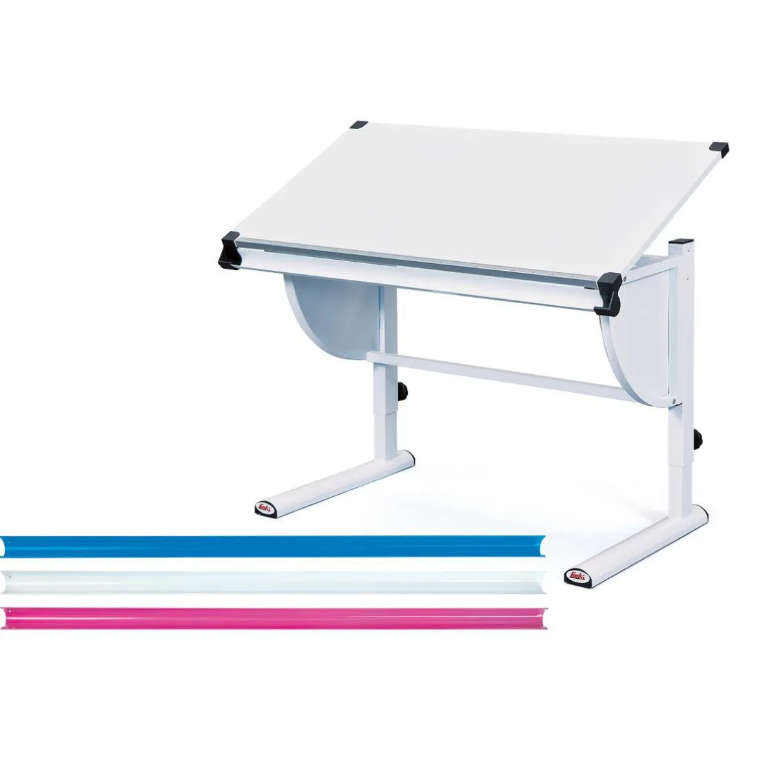 Bureau blanc MILEY 3 en 1