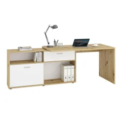 Bureau D'Angle Couleur Chêne Sable DIEGO