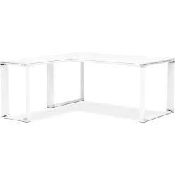 Bureau d'angle design 'XLINE' en bois blanc