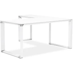 Bureau d'angle design 'XLINE' en bois blanc