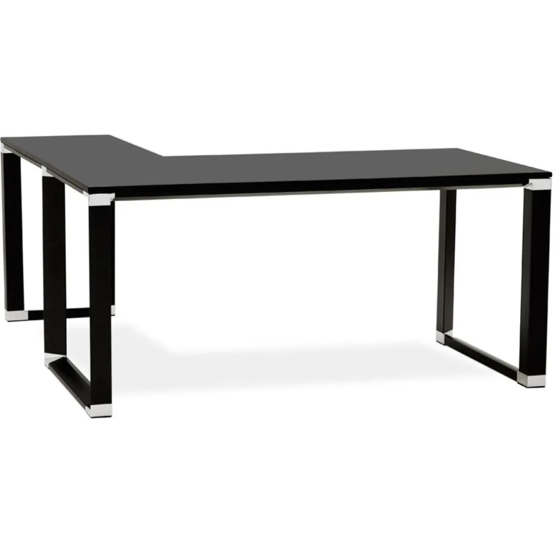 Bureau de direction en angle design 'XLINE' en bois noir