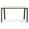 Bureau droit design 'AMADEUS' en bois finition naturelle et métal noir