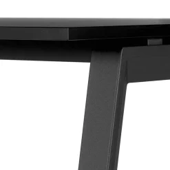 Bureau droit design 'AMADEUS' en bois et métal noir
