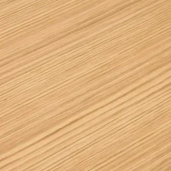 Bureau droit design 'XLINE' en bois finition naturelle et métal blanc