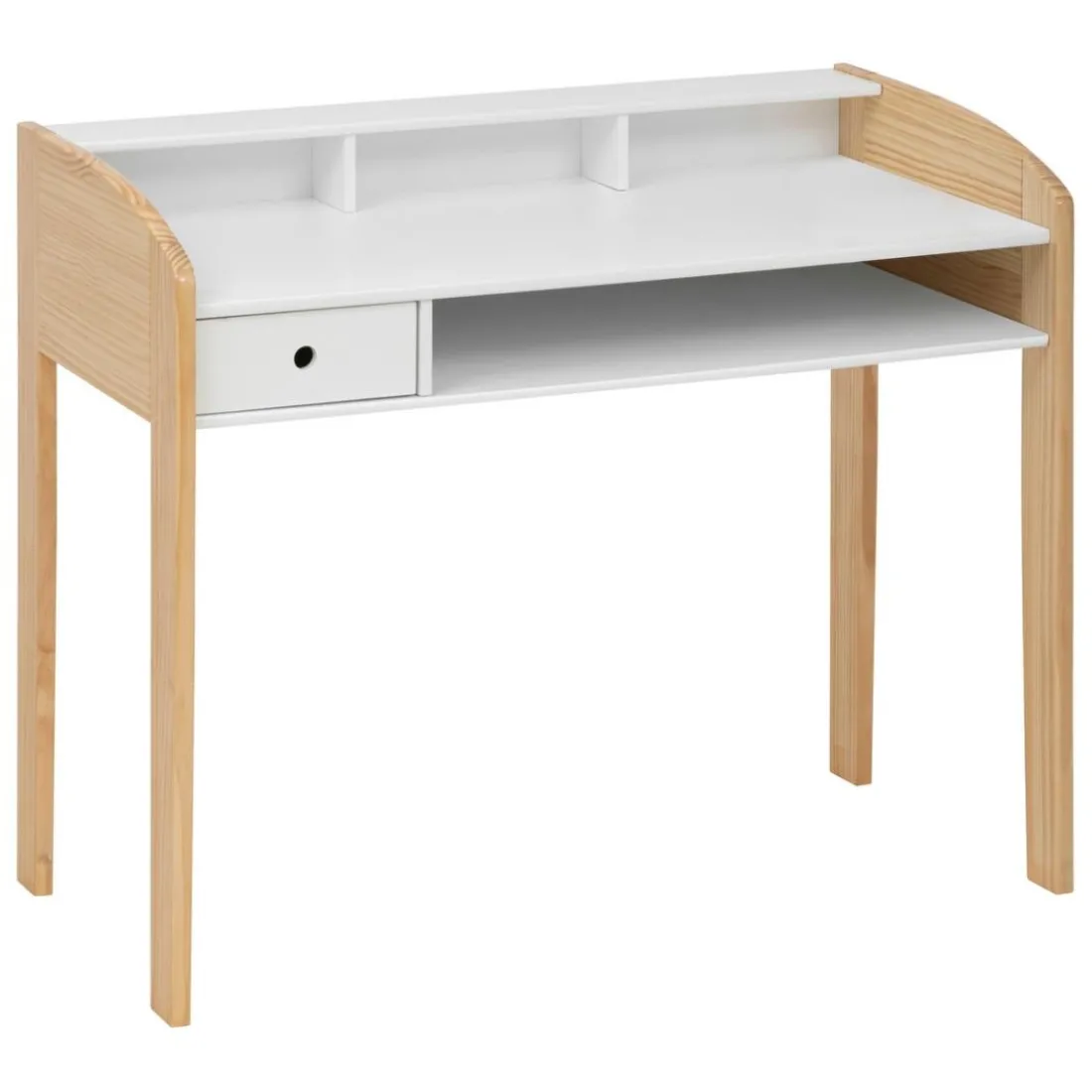 Bureau enfant L100cm blanc en bois