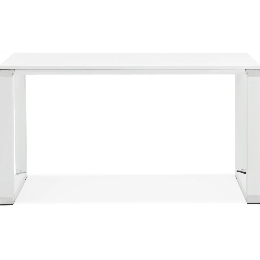 Bureau Piétement en Métal Blanc CESARO Blanc