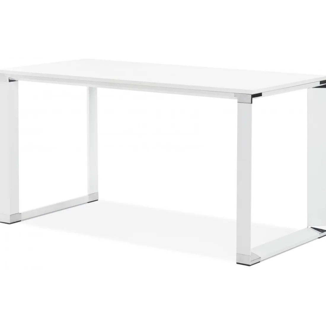 Bureau Piétement en Métal Blanc CESARO Blanc