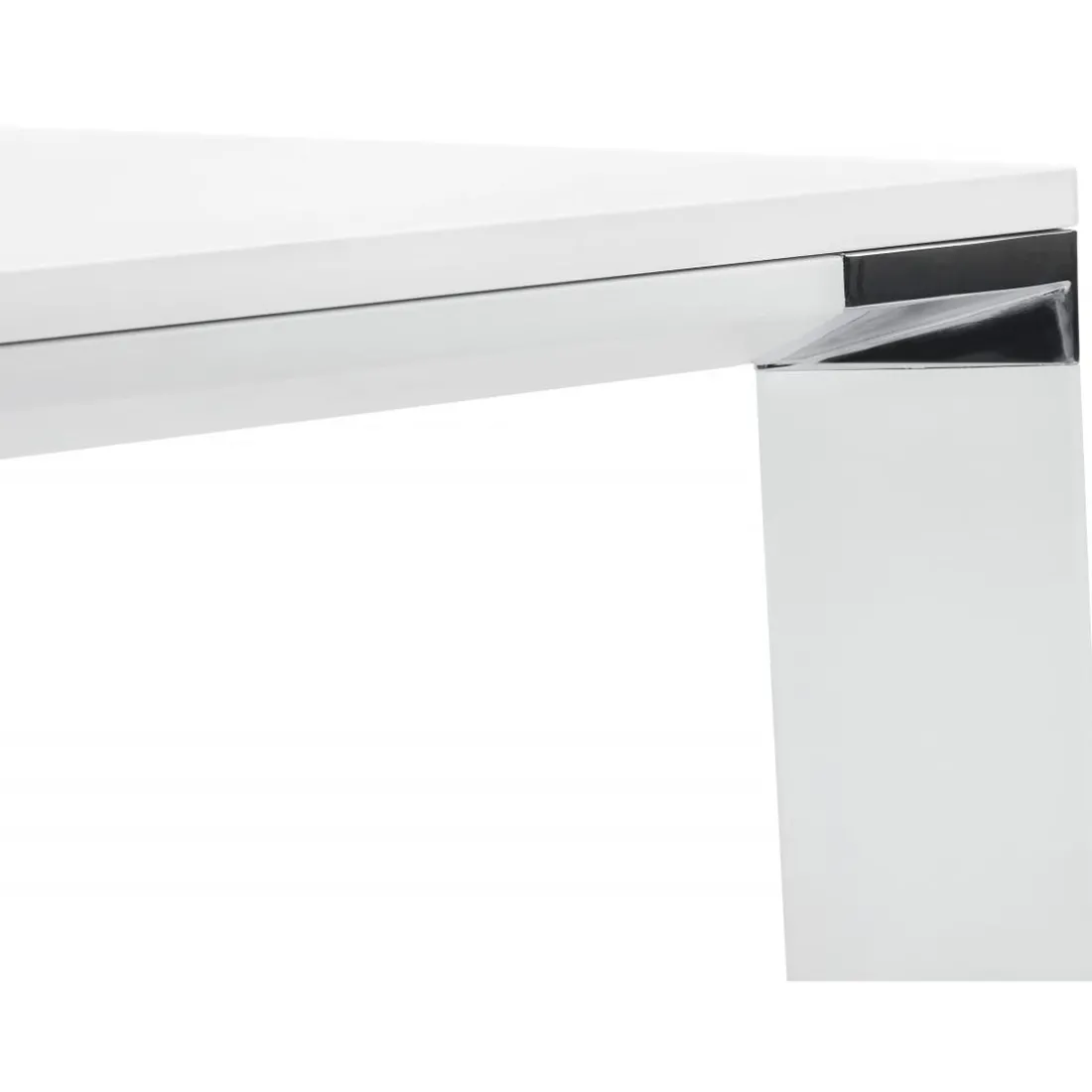 Bureau Piétement en Métal Blanc CESARO Blanc