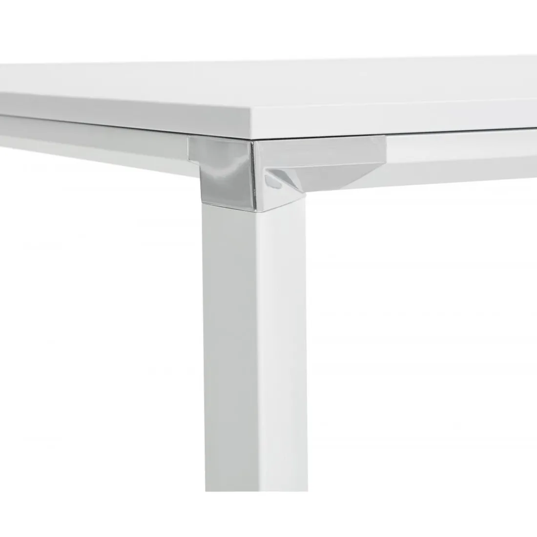 Bureau Piétement en Métal Blanc CESARO Blanc
