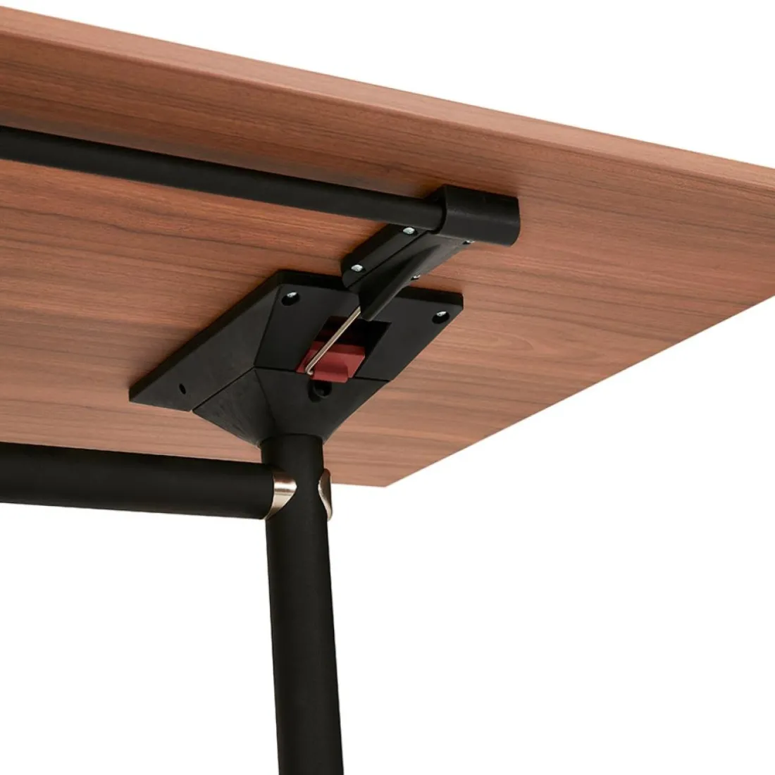 Bureau pliable 'FLEXO' sur roulettes en bois finition Noyer