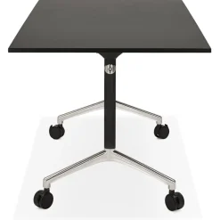 Bureau pliant 'FLEXO' noir sur roulettes