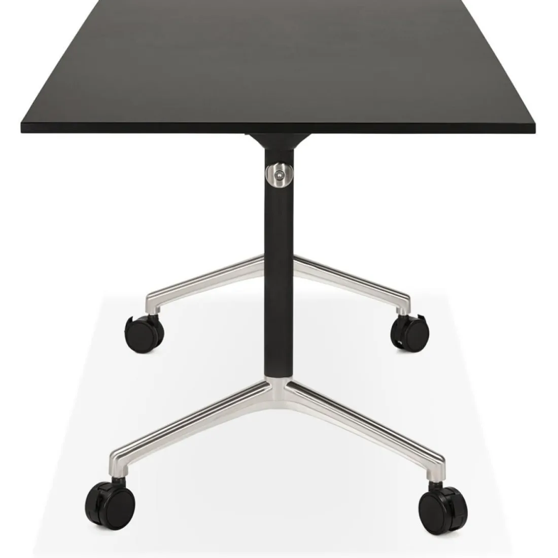 Bureau pliant 'FLEXO' noir sur roulettes